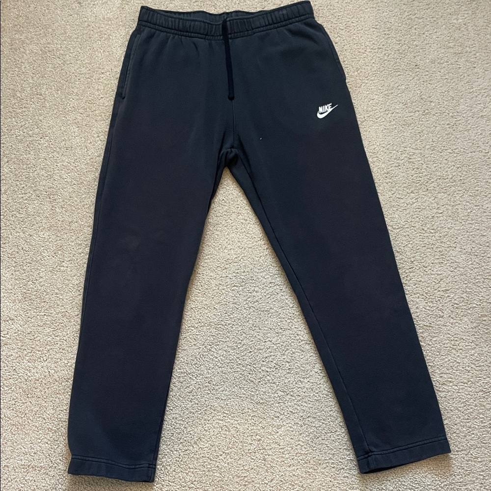 Nike Mens black Sweatpants, open bottom